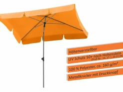 Balkonschirme|Sonnenschirme|Schneider Schirme Balkonschirm Locarno 120 x 180 cm Mandarine