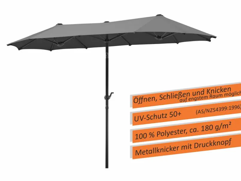 Schneider Schirme Balkonschirme|Sonnenschirme-Balkonschirm Salerno 300 x 150 cm Anthrazit