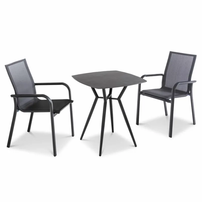 Balkontische-Balkontisch Oristan 70 x 70 cm Schwarz