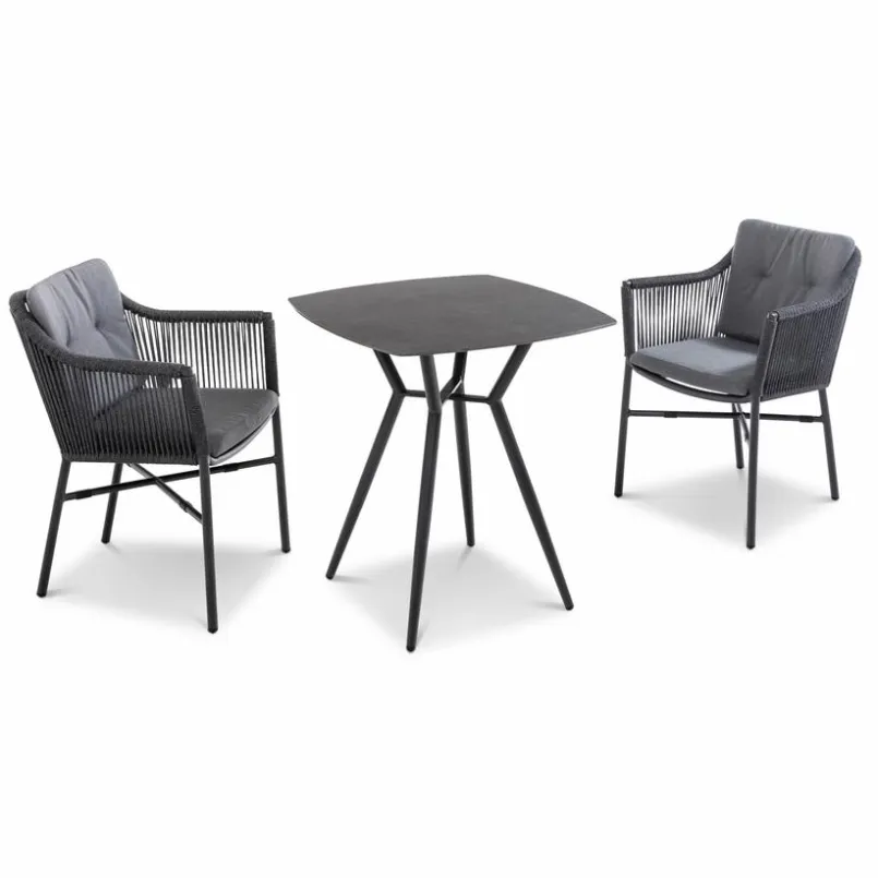 Balkontische-Balkontisch Oristan 70 x 70 cm Schwarz