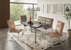Sitzbänke|Sitzbänke-Bank Alesria 155 cm Sand