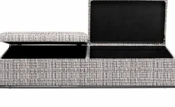 Praktisch Im Schlafzimmer|Sitzbänke|KARE DESIGN Bank Buttons Storage 85051 Schwarz / Weiß