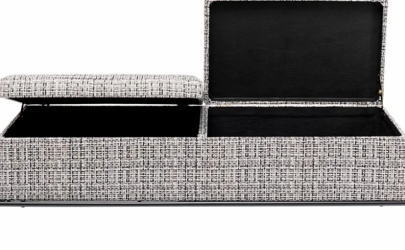 Praktisch Im Schlafzimmer|Sitzbänke|KARE DESIGN Bank Buttons Storage 85051 Schwarz / Weiß