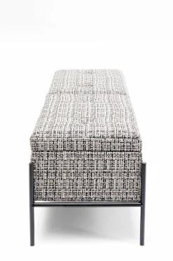 Praktisch Im Schlafzimmer|Sitzbänke|KARE DESIGN Bank Buttons Storage 85051 Schwarz / Weiß