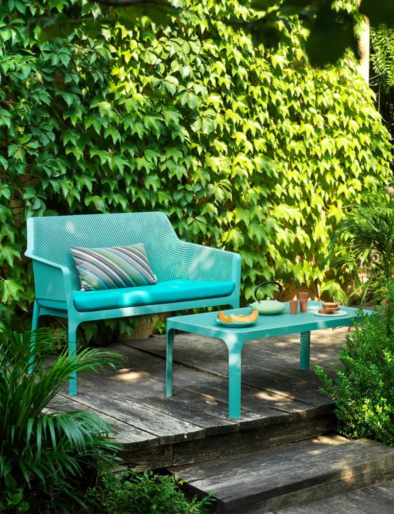 Gartenbank-Auflagen|Nardi Bankkissen Net Lounge 106 x 60 cm Petrol