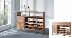 WOLFMÖBEL Kommoden-Barkommode Parquet Akazie
