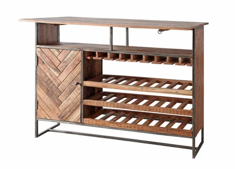 WOLFMÖBEL Kommoden-Barkommode Parquet Akazie