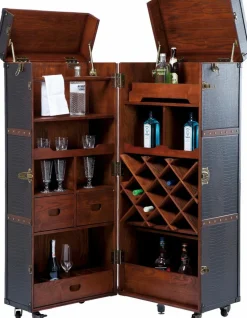KARE DESIGN Bartische|Regale-Barschrank Globetrotter 73933 Braun