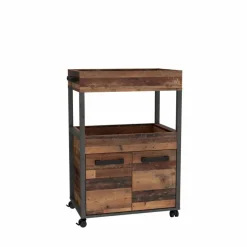 FORTE Servierwagen-Barschrank Home Bar Vintage Braun