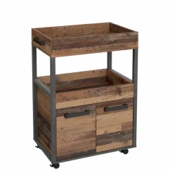 FORTE Servierwagen-Barschrank Home Bar Vintage Braun