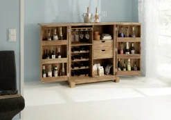 Kommoden|Kommoden|WOLFMÖBEL Barschrank Yoga Sheesham