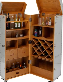 Bartische|Kommoden|KARE DESIGN Barschrank Zoom 86695 Grau / Schwarz