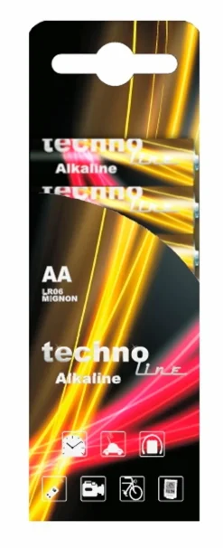 technoline Zubehör-Batterien AA / Mignon / LR06 Gelb