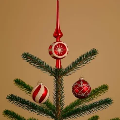 Für Den Weihnachtsbaum| Baumspitze Am Nordpol 28,5 cm Rot