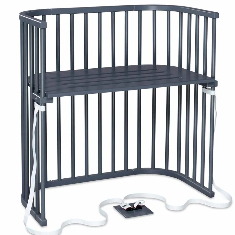 babybay Stubenwagen & Babywiegen|Stubenwagen & Babywiegen-Beistellbett Boxspring Grau