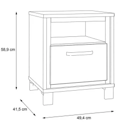 Couchtische|FORTE Beistelltisch Farida Eiche Artisan