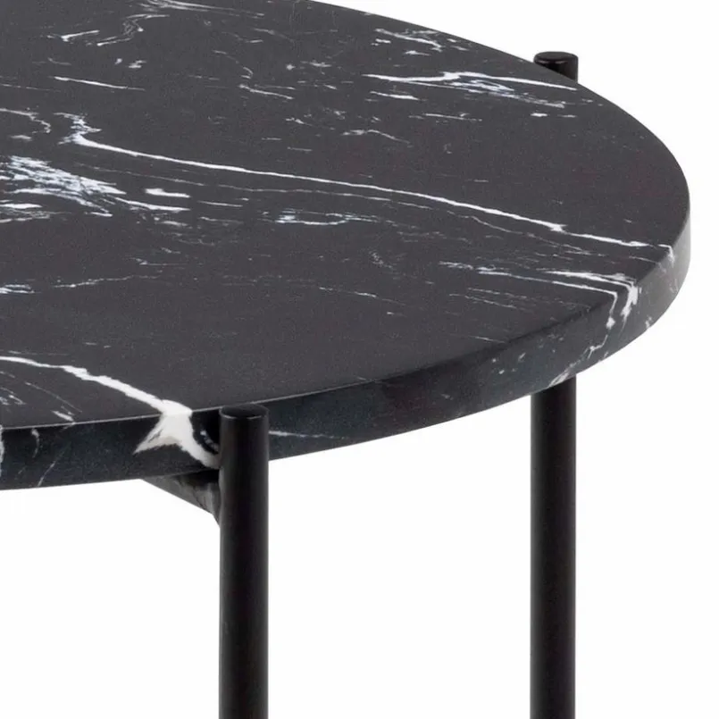 Actona Couchtische-Beistelltisch Avila Marmor Schwarz
