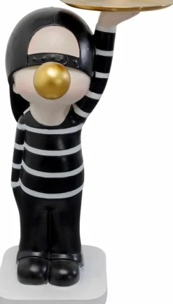 KARE DESIGN Abstrakte Dekofiguren|Dekofiguren-Beistelltisch Bubble Boy 87786 Schwarz / Weiß