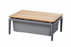 Loungetische|Cane-line Beistelltisch Conic 74 x 52 cm Hellgrau