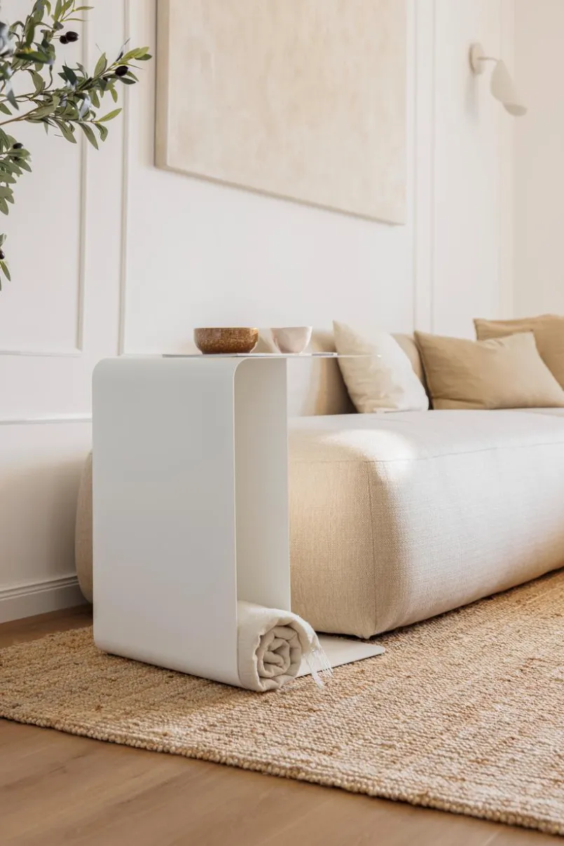 Couchtische|Metallbude Beistelltisch Cosmo Weiß