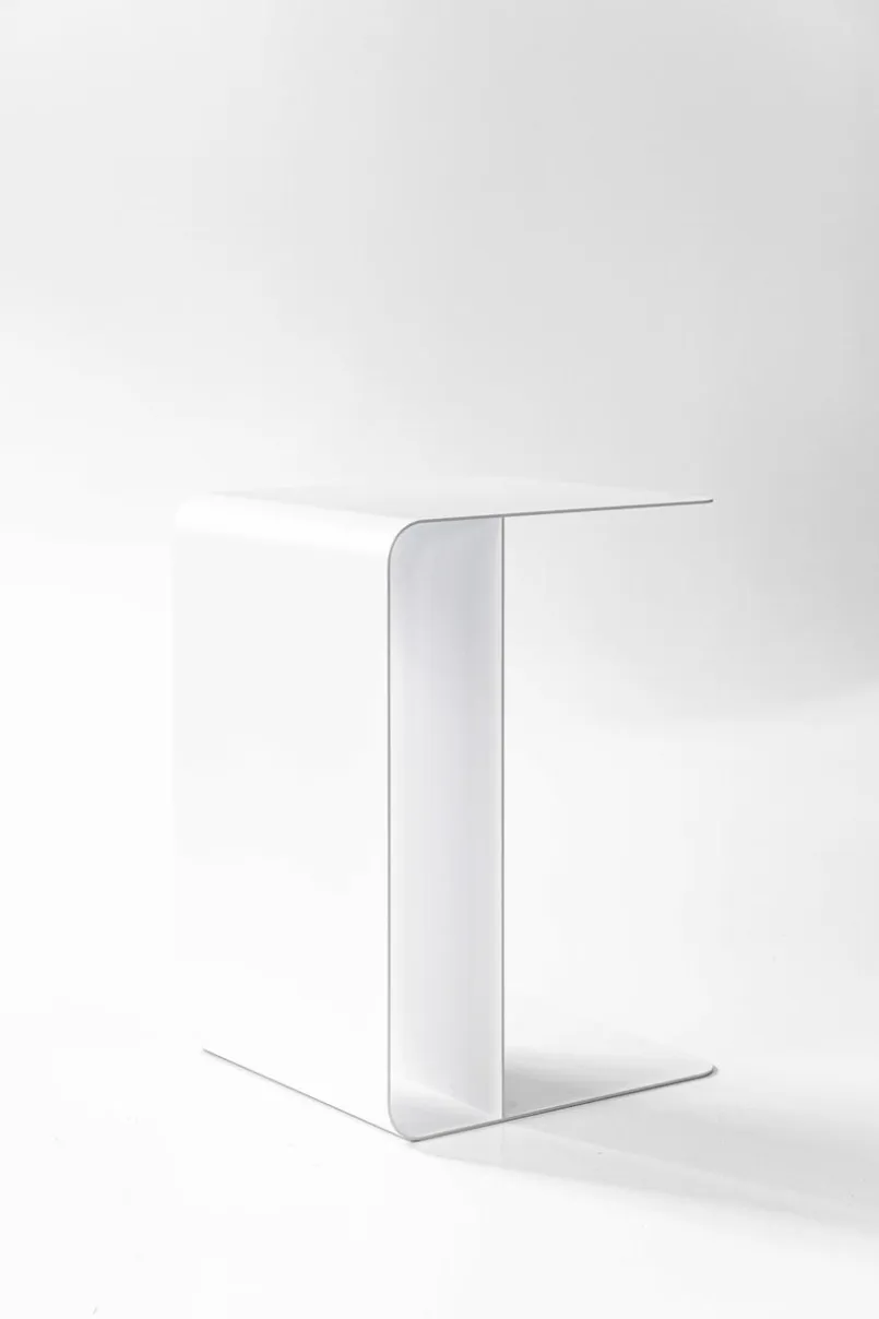 Couchtische|Metallbude Beistelltisch Cosmo Weiß
