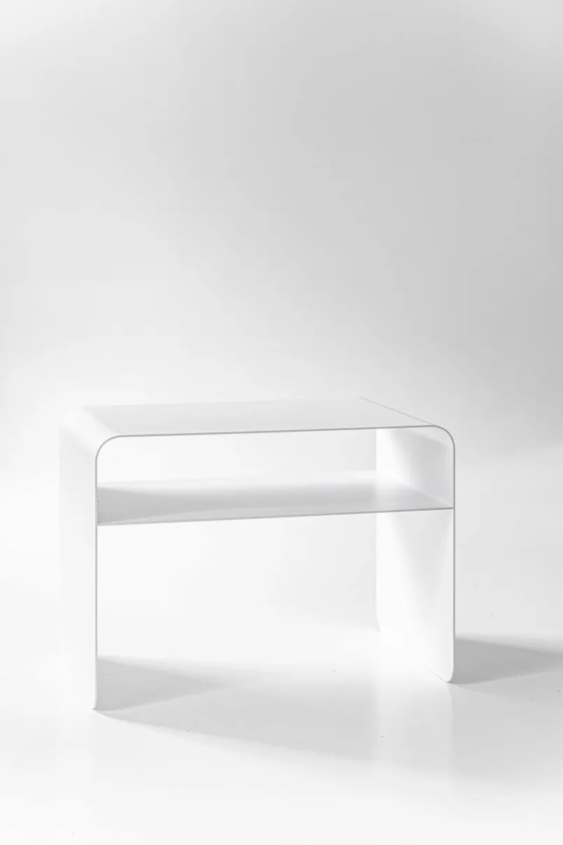 Couchtische|Metallbude Beistelltisch Cosmo Weiß