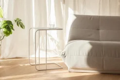 Couchtische|Metallbude Beistelltisch Denya Weiß