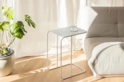 Couchtische|Metallbude Beistelltisch Denya Weiß