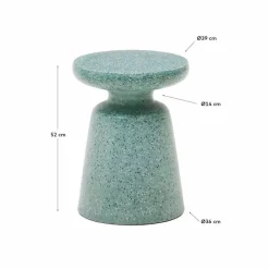 Kave Home Balkontische|Gartentische-Beistelltisch Mesquida Türkis