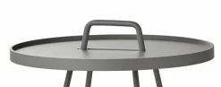 Balkontische|Gartentische|Cane-line Beistelltisch On-The-Move Ø 44 cm Hellgrau