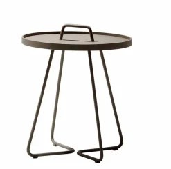 Cane-line Balkontische|Gartentische-Beistelltisch On-The-Move Ø 52 cm Taupe
