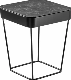 Bacher Couchtische-Beistelltisch Prego Schwarz / Silber