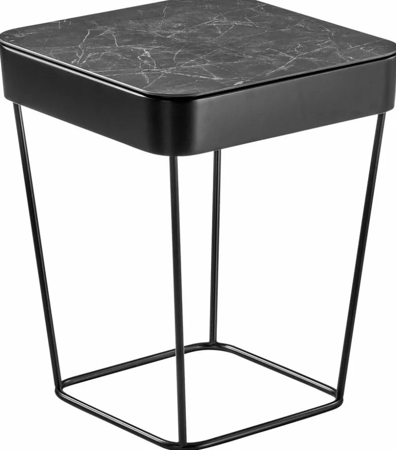 Bacher Couchtische-Beistelltisch Prego Schwarz / Silber