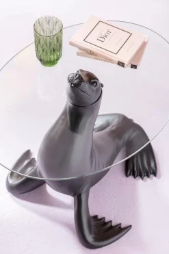 KARE DESIGN Couchtische|Dekofiguren Tiere & Pflanzen-Beistelltisch Sea Lion 87150 Schwarz
