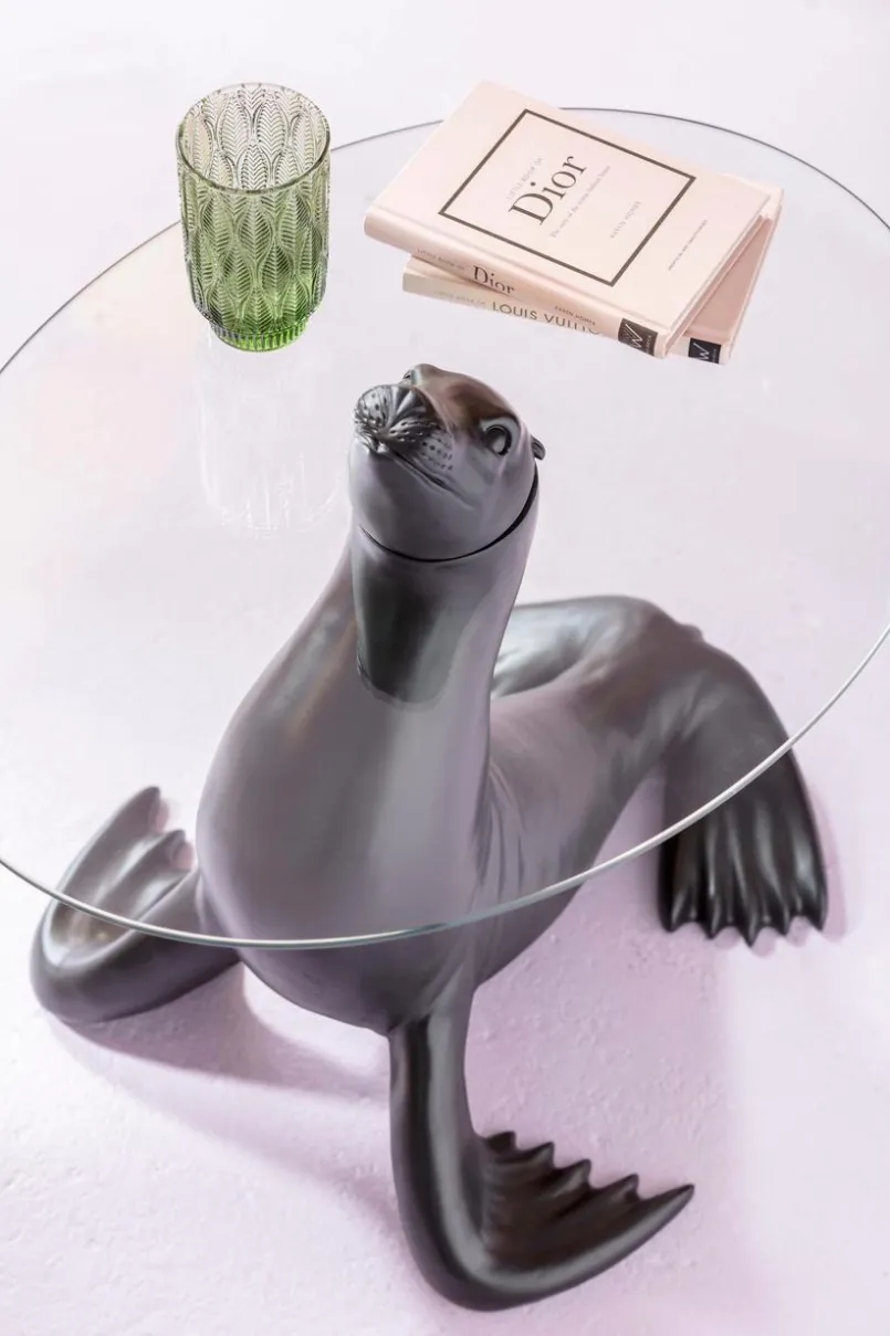 KARE DESIGN Couchtische|Dekofiguren Tiere & Pflanzen-Beistelltisch Sea Lion 87150 Schwarz