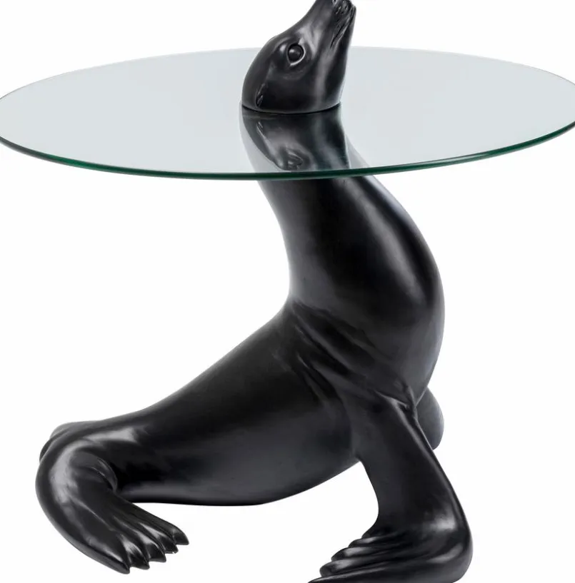 KARE DESIGN Couchtische|Dekofiguren Tiere & Pflanzen-Beistelltisch Sea Lion 87150 Schwarz