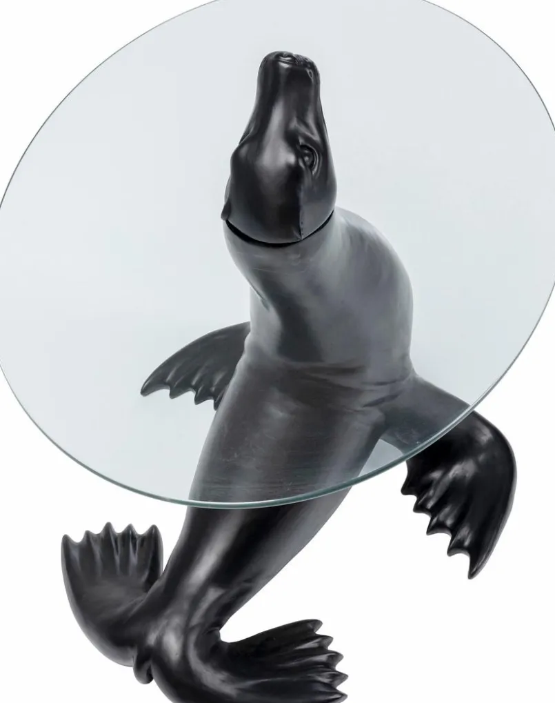 KARE DESIGN Couchtische|Dekofiguren Tiere & Pflanzen-Beistelltisch Sea Lion 87150 Schwarz