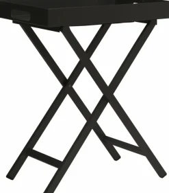Stern Gartentische-Beistelltisch Tabletttisch 40 x 60 cm Schwarz