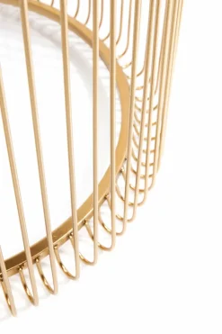 KARE DESIGN Couchtische-Beistelltisch Wire Messing 83457 2er Set Gold