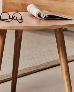 Kave Home Couchtische-Beistelltisch-Set Duvani Akazie