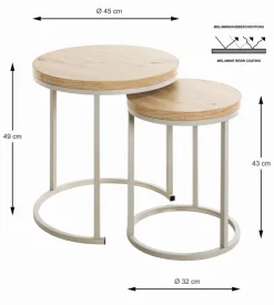 Beistelltisch-Set Levi<Haku Outlet