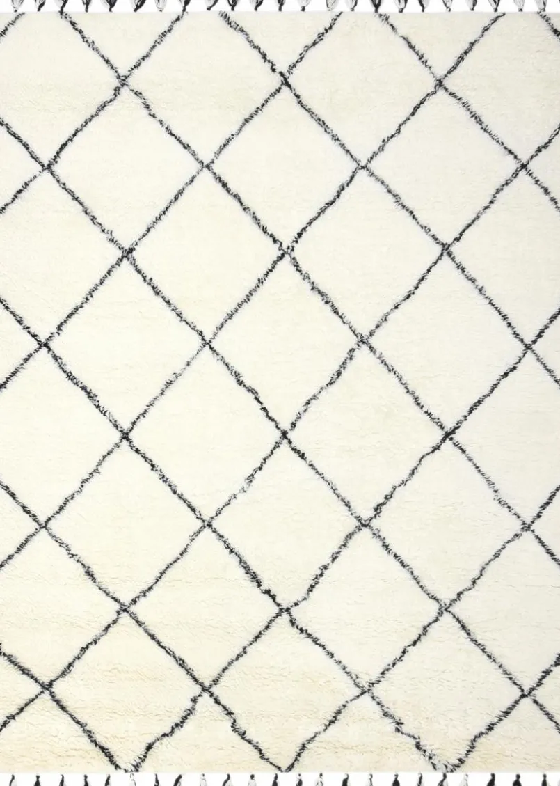 Natur(Look) Teppiche-Berber Teppich Safi 170 x 240 cm Schwarz / Weiß