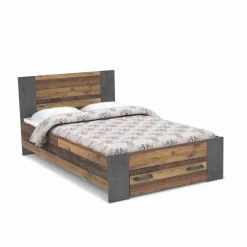 Betten|FORTE Bett Clif 140 x 200 cm Old Wood Vintage