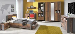 Betten|FORTE Bett Clif 140 x 200 cm Old Wood Vintage
