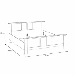 Betten|FORTE Bett Iloppa SZ 180 x 200 cm Weiß