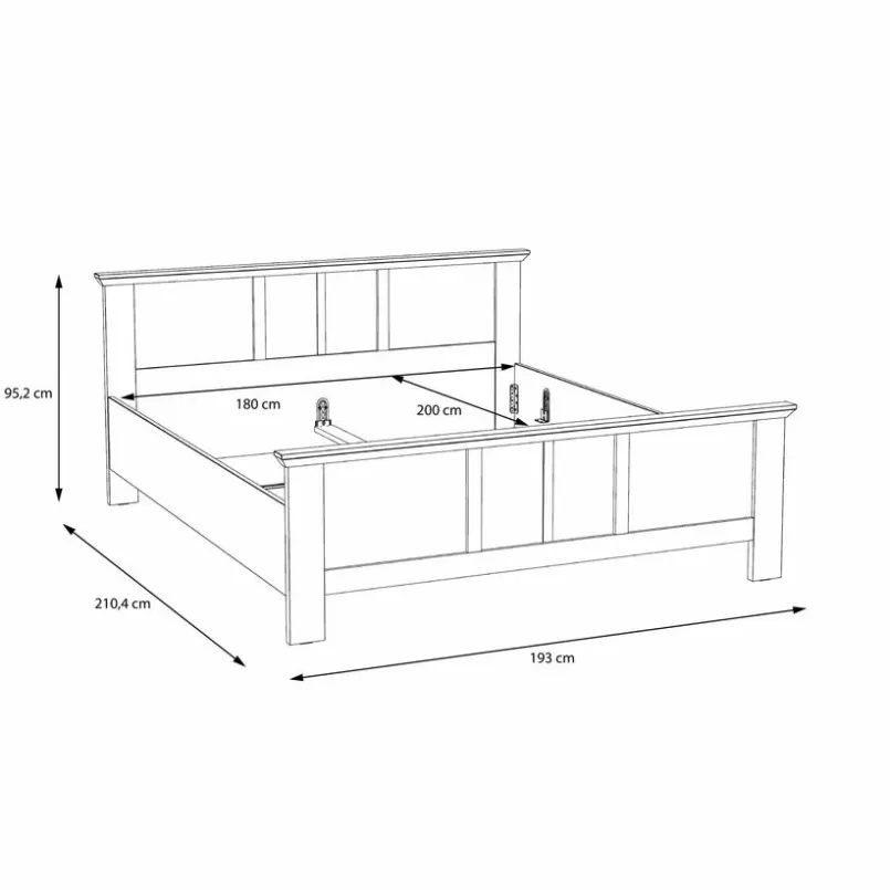 Betten|FORTE Bett Iloppa SZ 180 x 200 cm Weiß