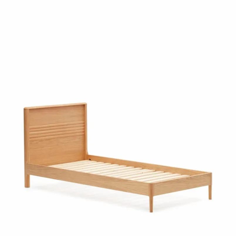Kave Home Betten-Bett Lenon 90 x 200 cm Eiche
