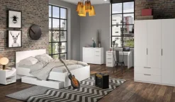 Composad Jugendbetten|Jugendbetten-Bett Massimo 90 x 200 cm Weiß Hochglanz