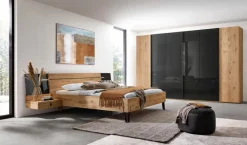 Thielemeyer Betten-Bett mit Nachttischen Cubo 180 x 200 cm Wildeiche