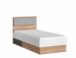 Bett mit Polsterkopfteil Twenty 90 x 200 cm<Wójcik Discount